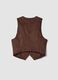 Brown stretch studded waistcoat, regular fit_2