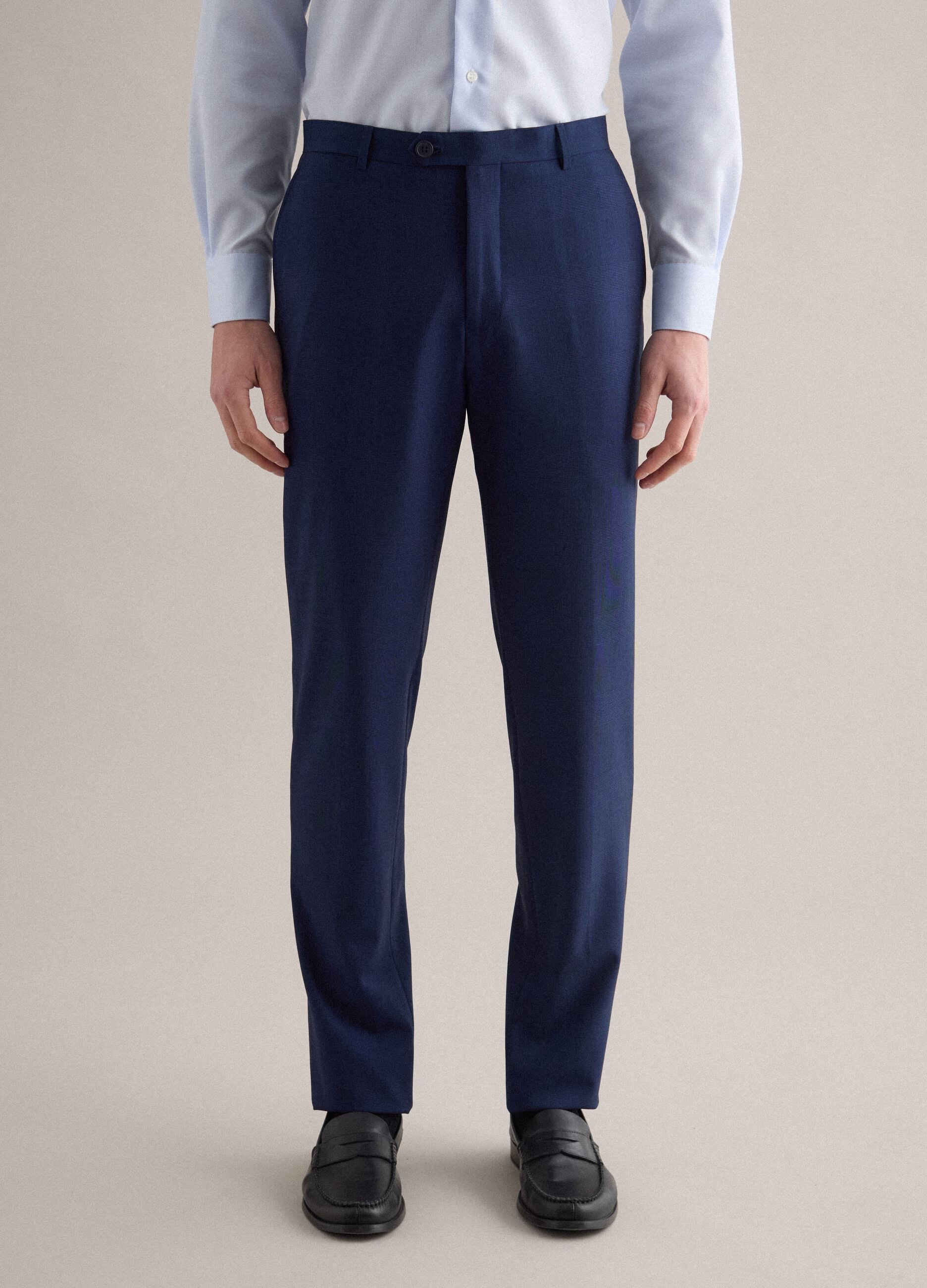 Blue Slim Fit Trousers