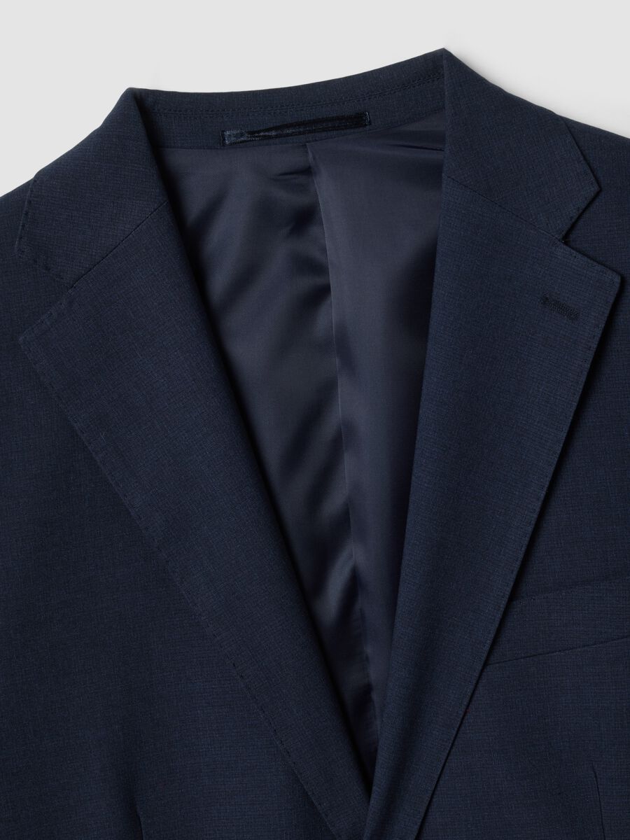 Blazer blu in viscosa elasticizzata foderato_1