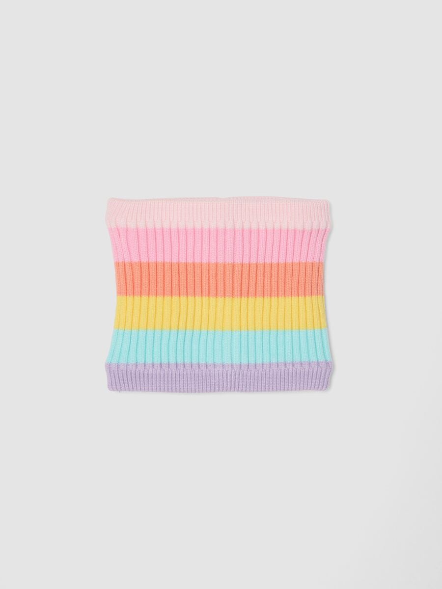 Multicolour ribbed viscose-blend scarf_0