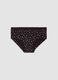 Slip culotte neri in cotone organico elasticizzato con stampa stelle_0