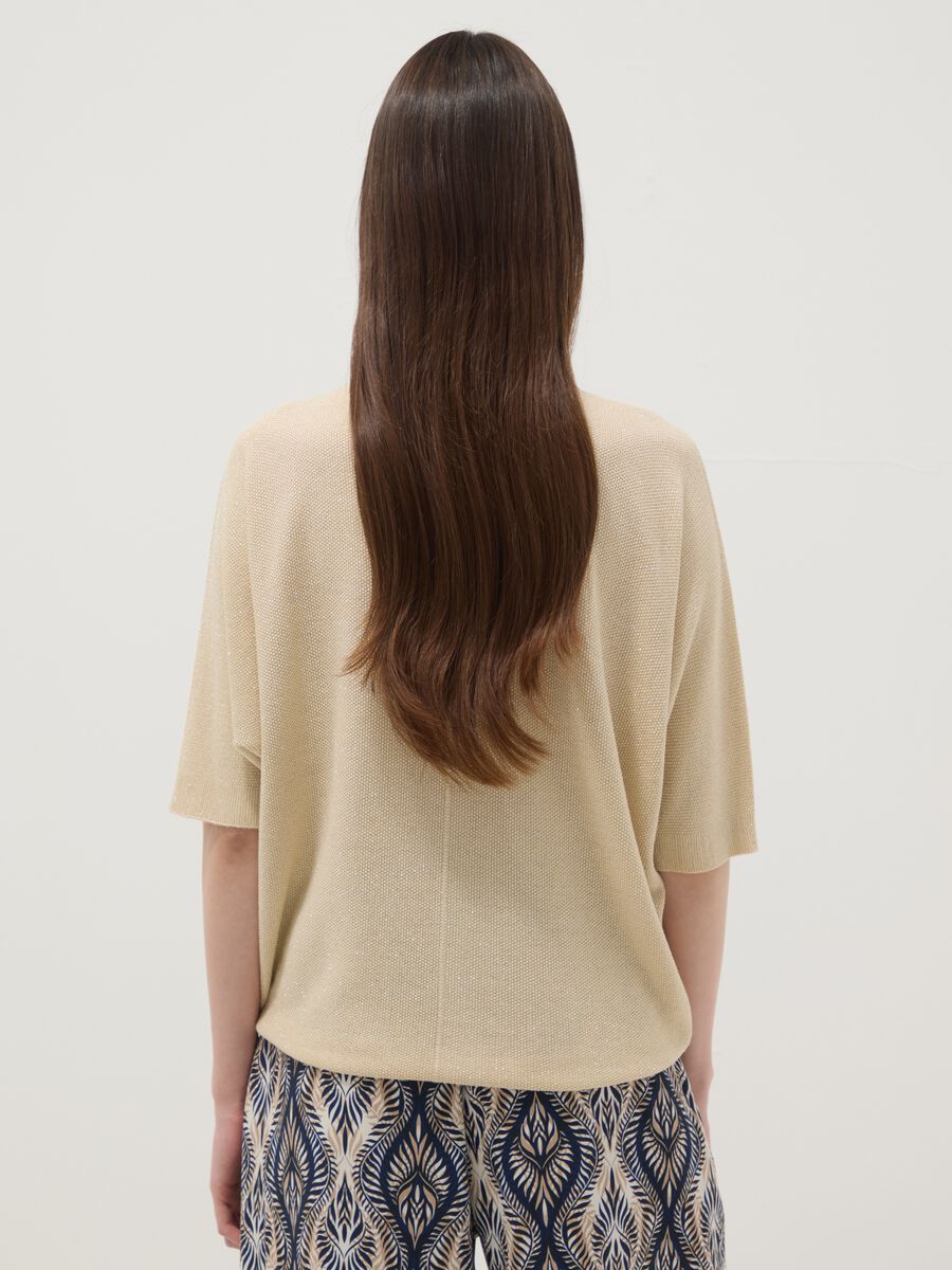 T-shirt beige in misto viscosa regular fit_3