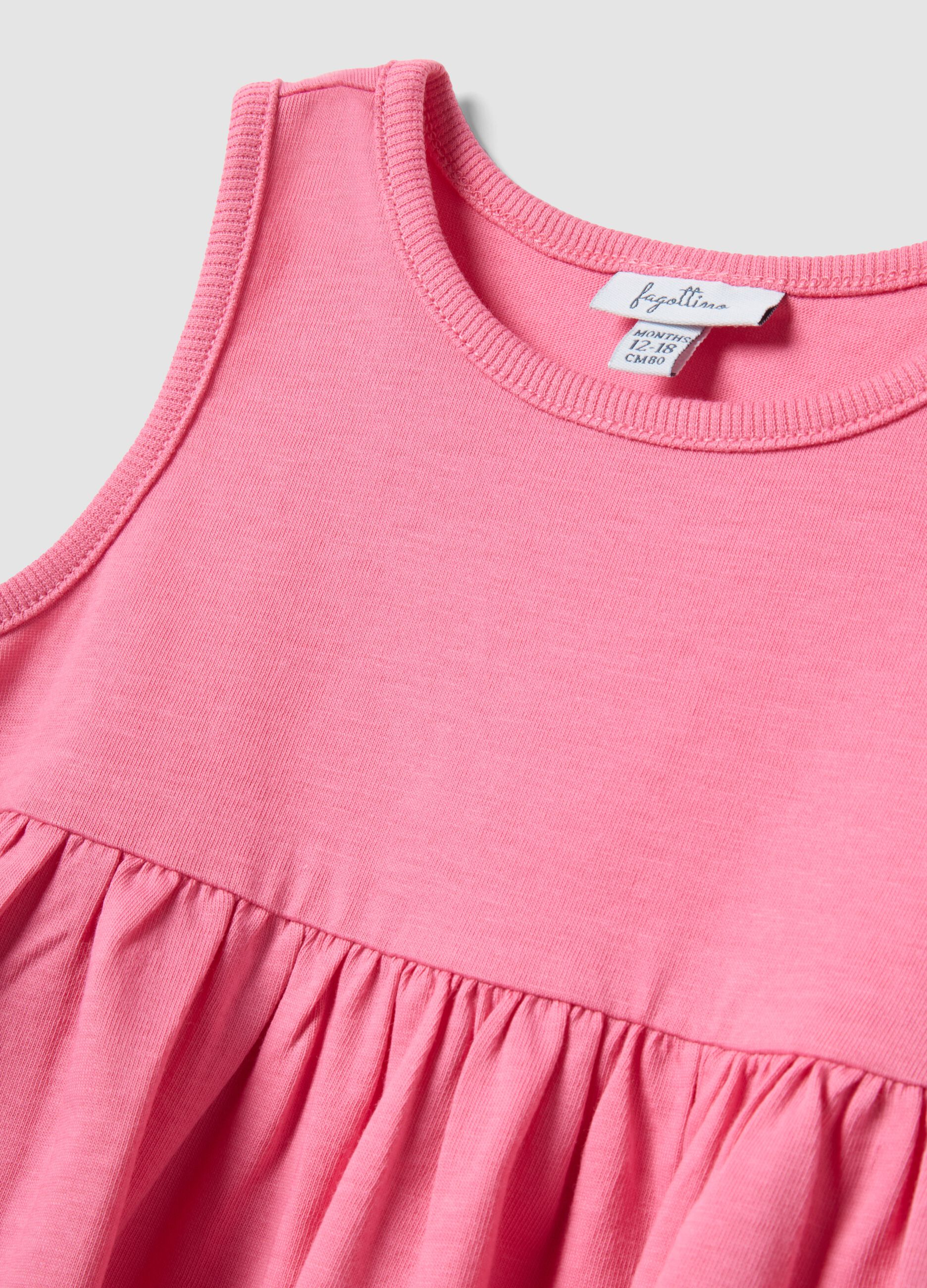 Pink Organic Cotton Mini Dress