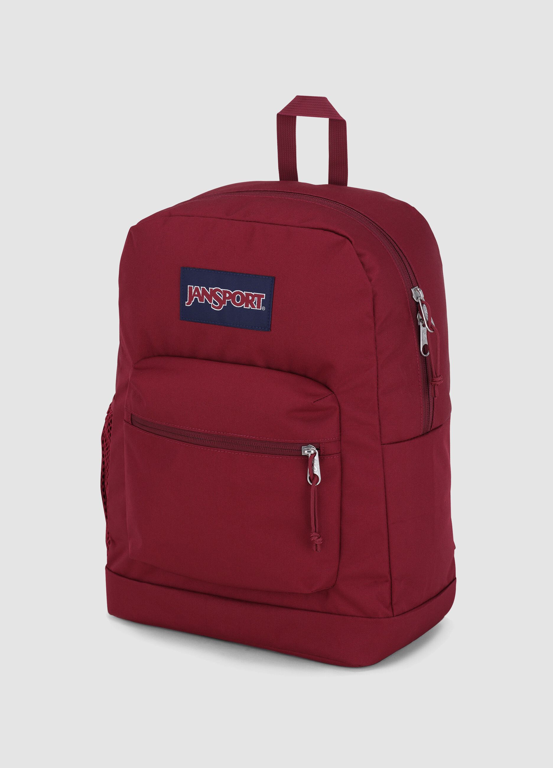 Red backpack with front pocket