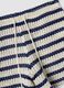 Blue and white striped stretch cotton crochet shorts, regular fit_5