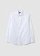 White slim-fit pure cotton twill shirt with French collar, non-iron_4