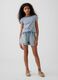 Pure cotton denim shorts_0