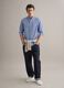 Multicolored shirt with Mandarin collar in pure cotton regular fit_1