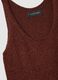 Brown viscose-blend regular-fit glitter tank top_5