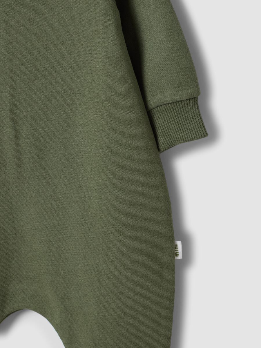 Green long-sleeved organic cotton baby sleepsuit_2