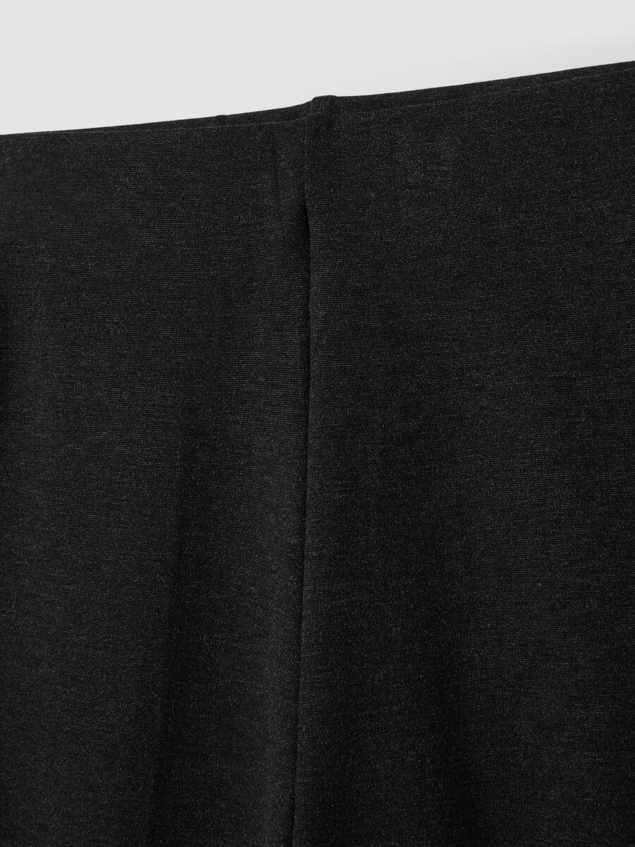 Grey flared leggings in stretch viscose Milano stitch_5