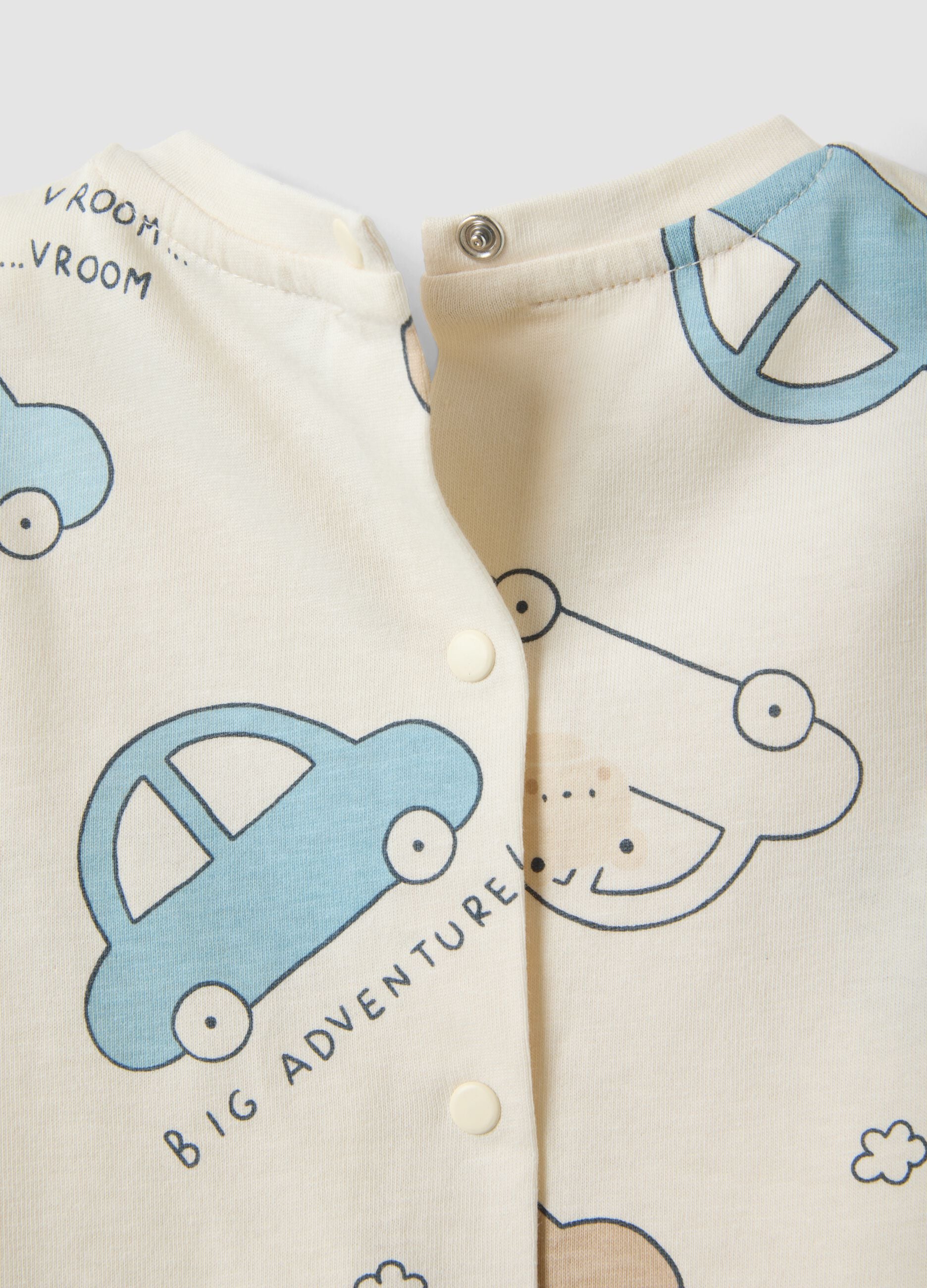 Baby's beige pure cotton regular fit T-shirt with prints