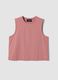 Pink cotton-blend tank top_4