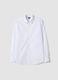 White slim-fit shirt with classic collar, easy iron_0