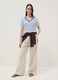 Blue striped stretch viscose T-shirt_1