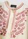Camicia beige in puro cotone con ricami floreali_6