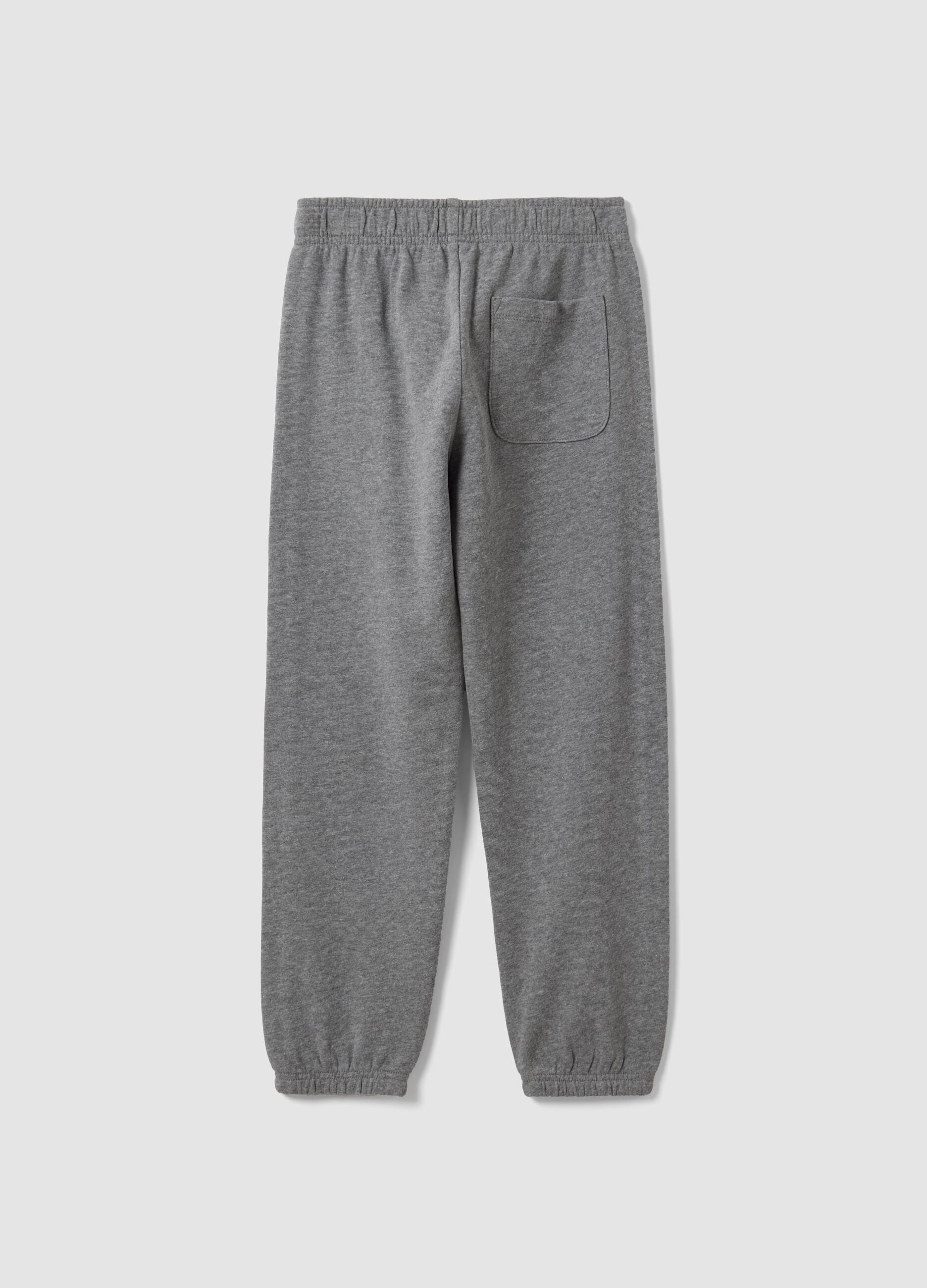 Grey organic cotton comfort-fit joggers for boys