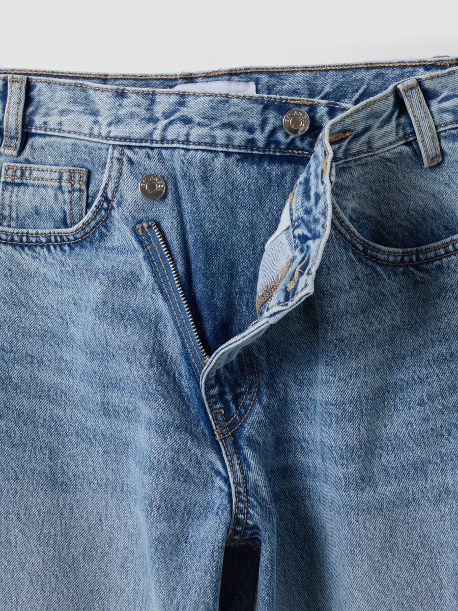 Light blue pure cotton denim jeans, skater fit_2