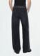 Black pure cotton wide-leg jeans with studs_2