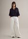 Regular fit blue polo with elbow sleeves_1