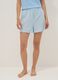 Blue striped pure cotton pyjama shorts, regular fit_1