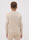 Beige pure organic cotton T-shirt with college print for boys_2