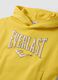 Yellow sleeveless pure cotton hoodie with logo for boys_2