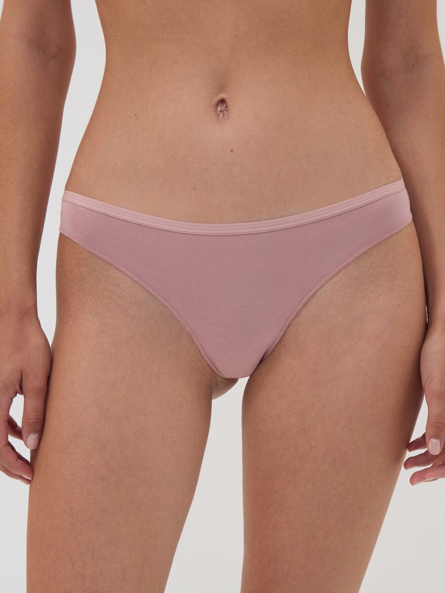 Five-pack of Brazilian briefs in organic cotton and stretch viscose_1