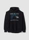 Black cotton-blend hoodie with Pink Floyd print_4