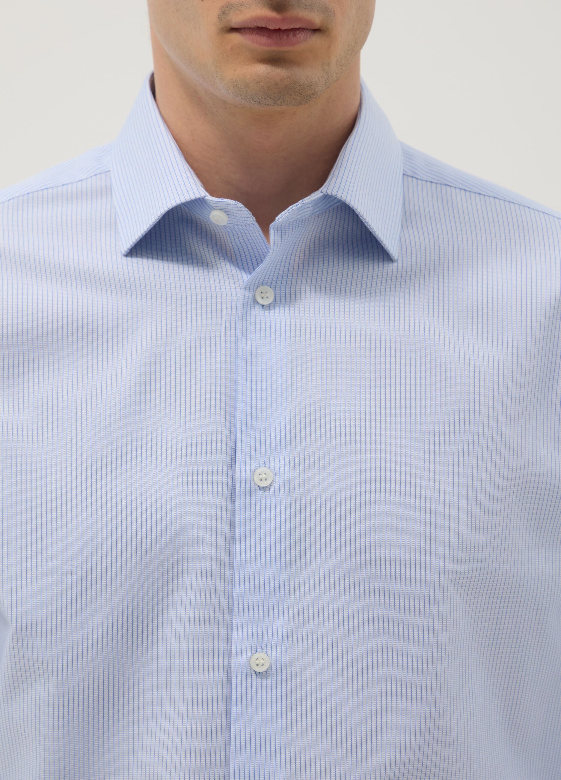 Multicolour striped pure cotton shirt - regular fit