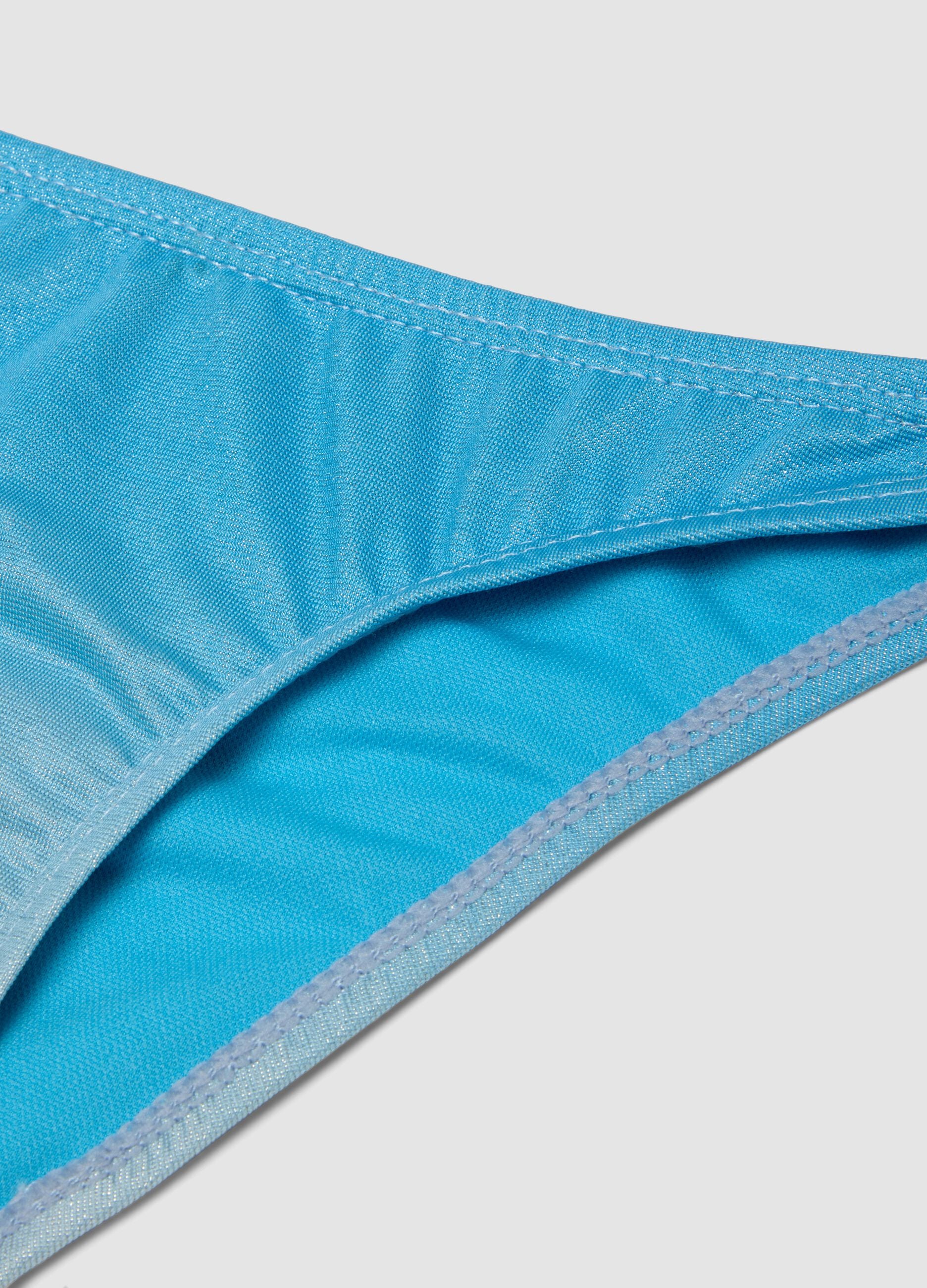 Sky-blue stretch bikini