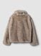 Beige faux-fur effect jacket, regular fit_2