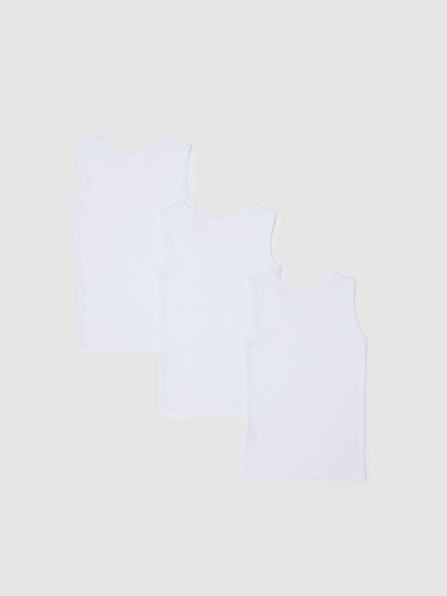 Baby's white cotton tank top tripack_1