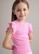 Girls&rsquo; pink stretch cotton vest top with ruffles_2