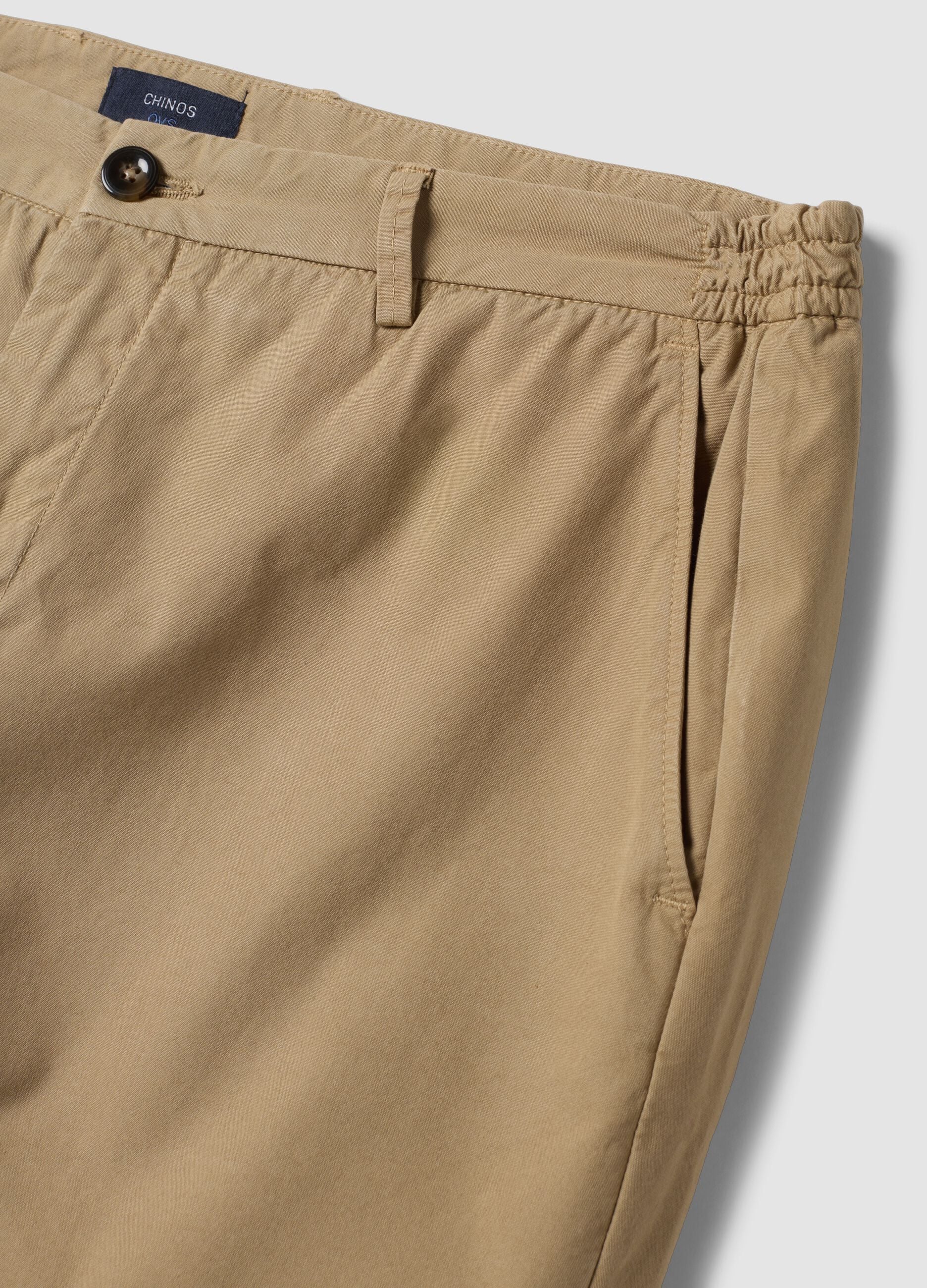 Beige pure cotton chino trousers