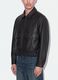 Black cropped jacket with zip and flap pockets, oversized fit_3
