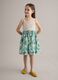 Pure cotton dress with crochet details and floral print_0