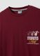 Red 100% cotton Miami Heat print T-shirt_1