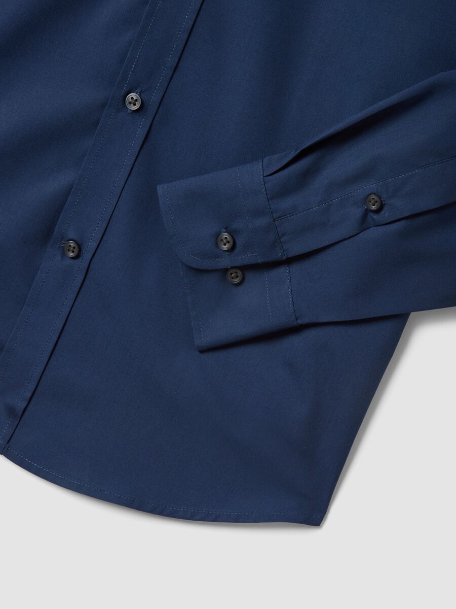 Blue long-sleeve button-down shirt, regular fit_5
