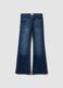 Blue bootcut stretch-cotton denim jeans_0