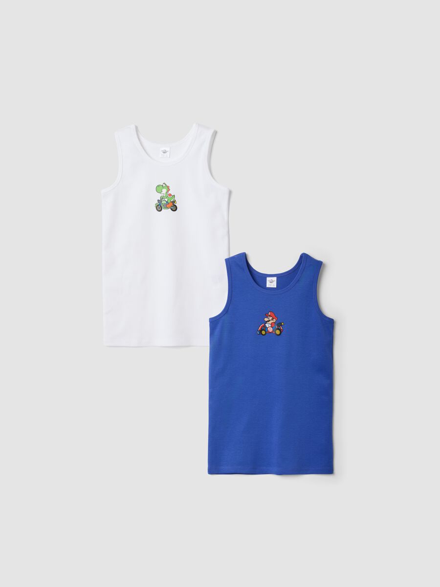 2-pack organic cotton vests with Mario Kart print_0