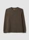 Brown honeycomb viscose-blend T-shirt, regular fit_4