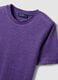 Purple pure linen regular-fit short-sleeve T-shirt_5