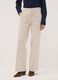 Beige The Iconic Pants straight-fit ribbed stretch cotton trousers_1