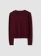 Red long-sleeve viscose-blend top_5