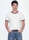 White pure cotton fitted crew-neck T-shirt_2