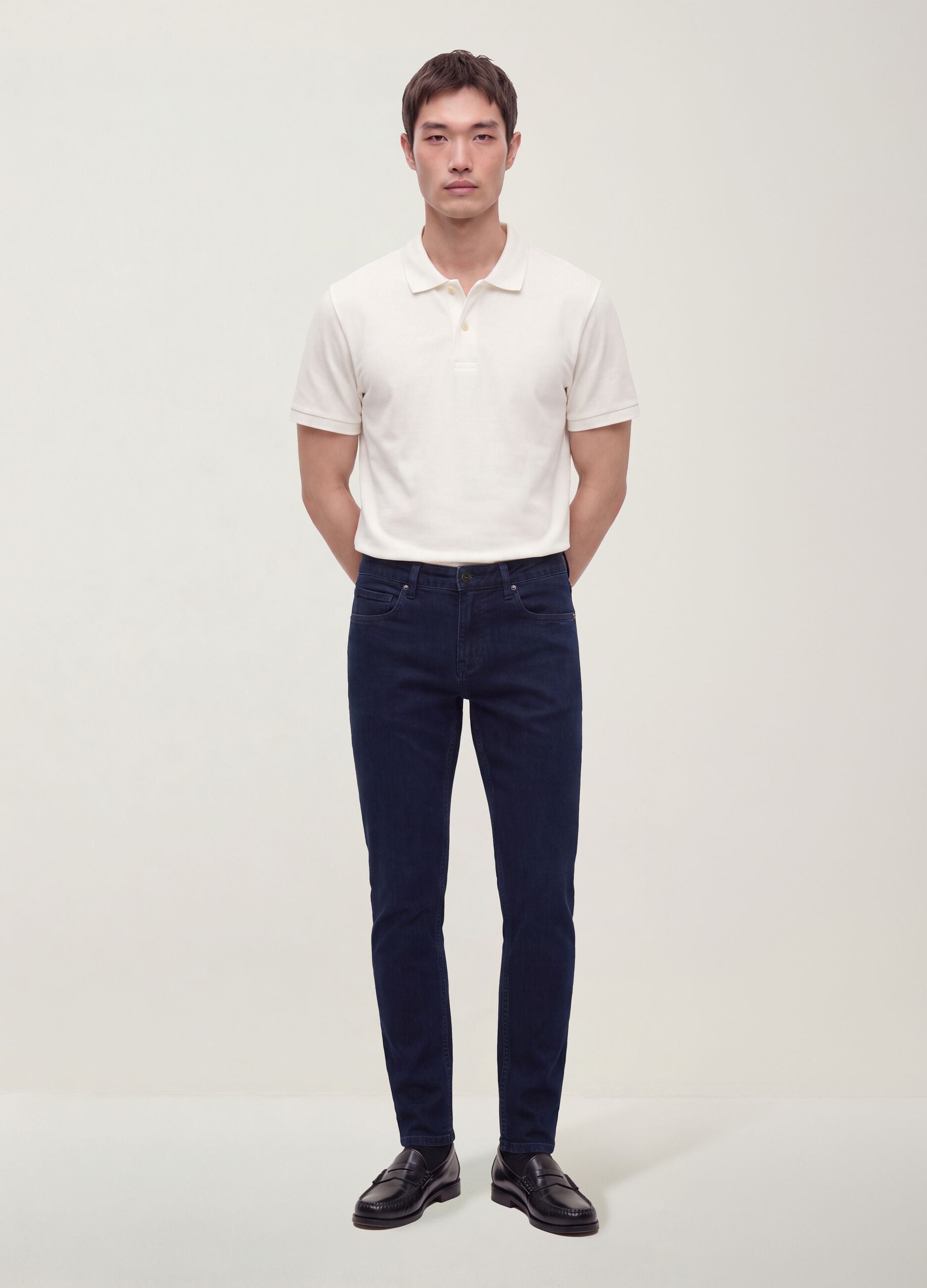 Skinny fit stretch cotton denim jeans