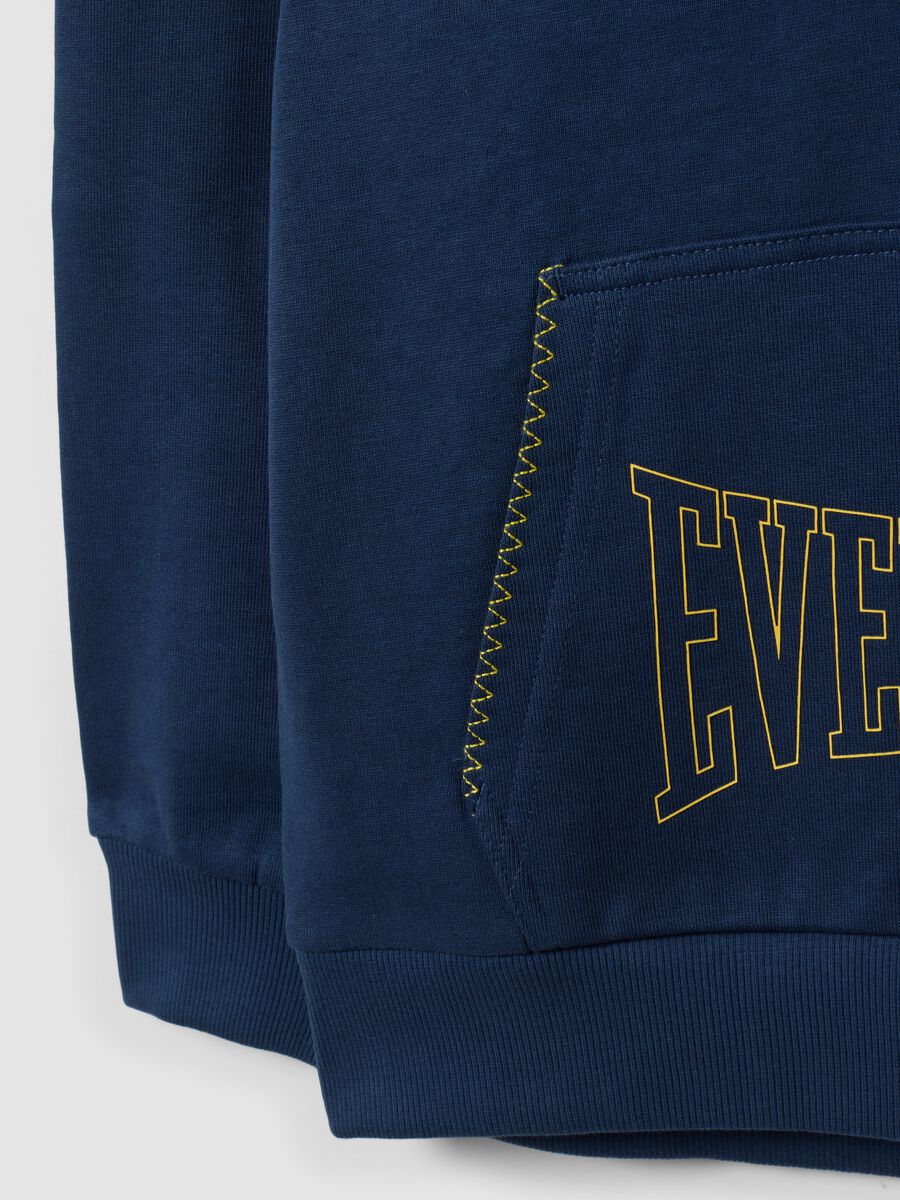 Blue pure cotton hooded sweatshirt, regular fit for boys_3