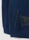 Blue pure cotton hooded sweatshirt, regular fit for boys_3