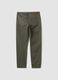 Green slim-fit stretch cotton dobby trousers_1